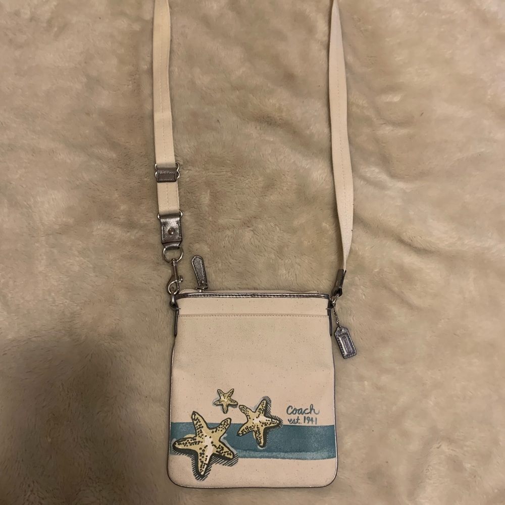 Cute authentic COACH beach theme satchel